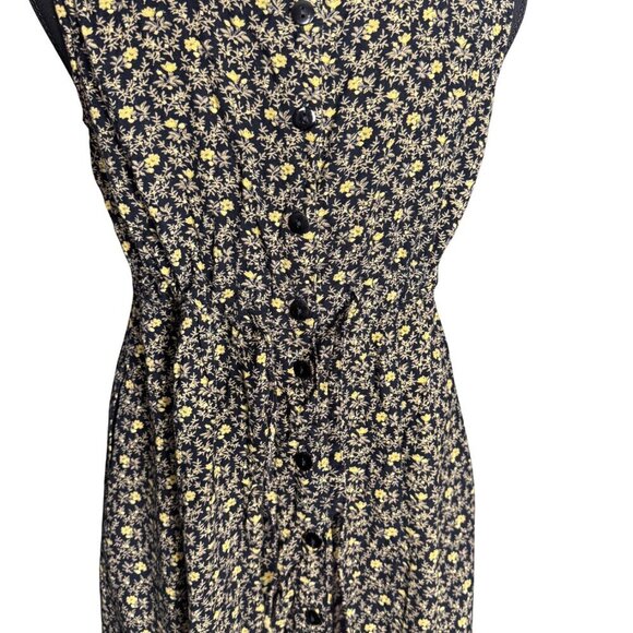 Whimsigoth Floral Maxi Dress 90s Cottagecore Prairie Sleeveless, Witchy - Picture 5 of 10